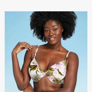 Shade & Shore Floral Print Women's Bikini Top 36DDD